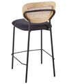 Set of 2 Fabric Bar Chairs Black MAYETTA_931915