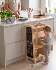 Kitchen Helper KLORI Pine Wood Light Brown_1083475
