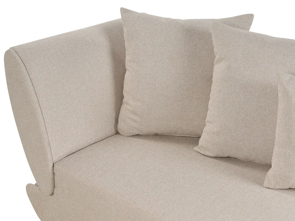 Chaise longue versione sinistra MERI con contenitore Lino sintetico Beige_881256