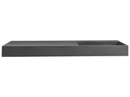 Lavabo sospeso CUSCO 150 x 48 cm Composito minerale Nero_981507