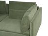 Left Hand Modular Jumbo Cord Corner Sofa Green EGERIS_894213