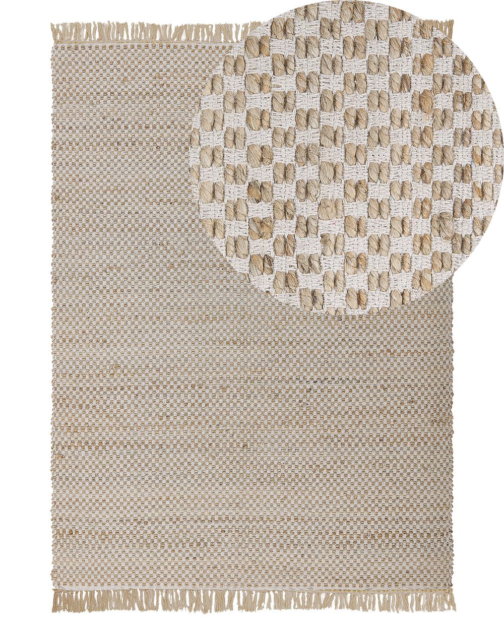 Dywan ZERDALI Beżowy 140 x 200 cm Juta