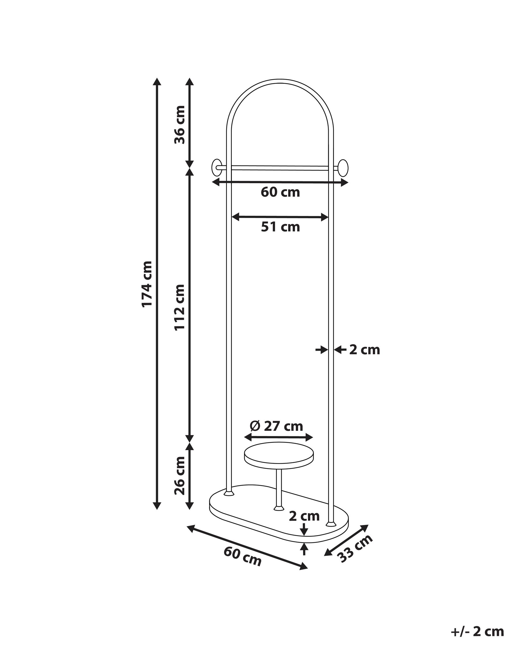 Metal Clothes Rack Black HARDIN_939342 Metal Clothes Rack Black HARDIN_939342
