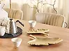 Set of 2 Trinket Dishes Leaf PALENQUE Metal Gold