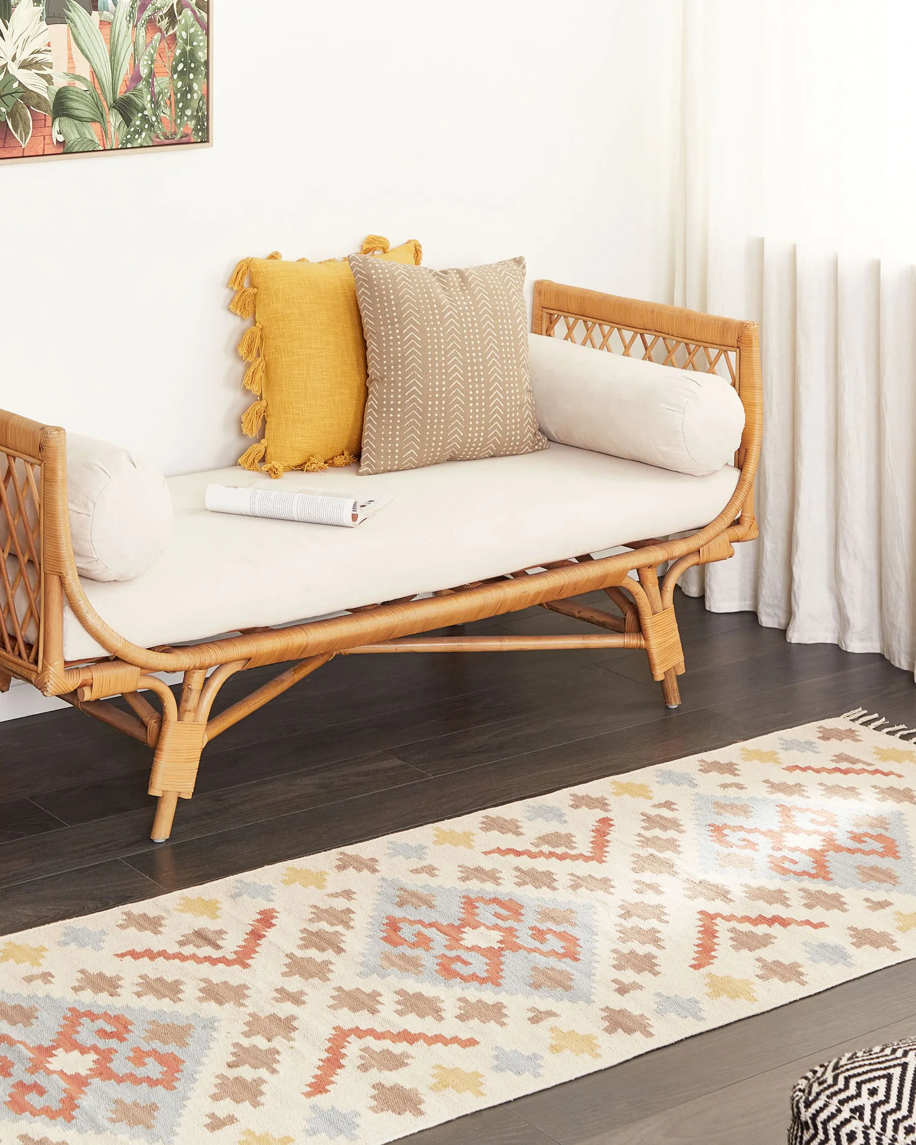 Rug ATAN Multicolour 80 x 300 cm Kilim Cotton_869104