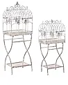 Set of 2 Shelving Units SICILY 43/37 cm 122/90 cm Metal Grey