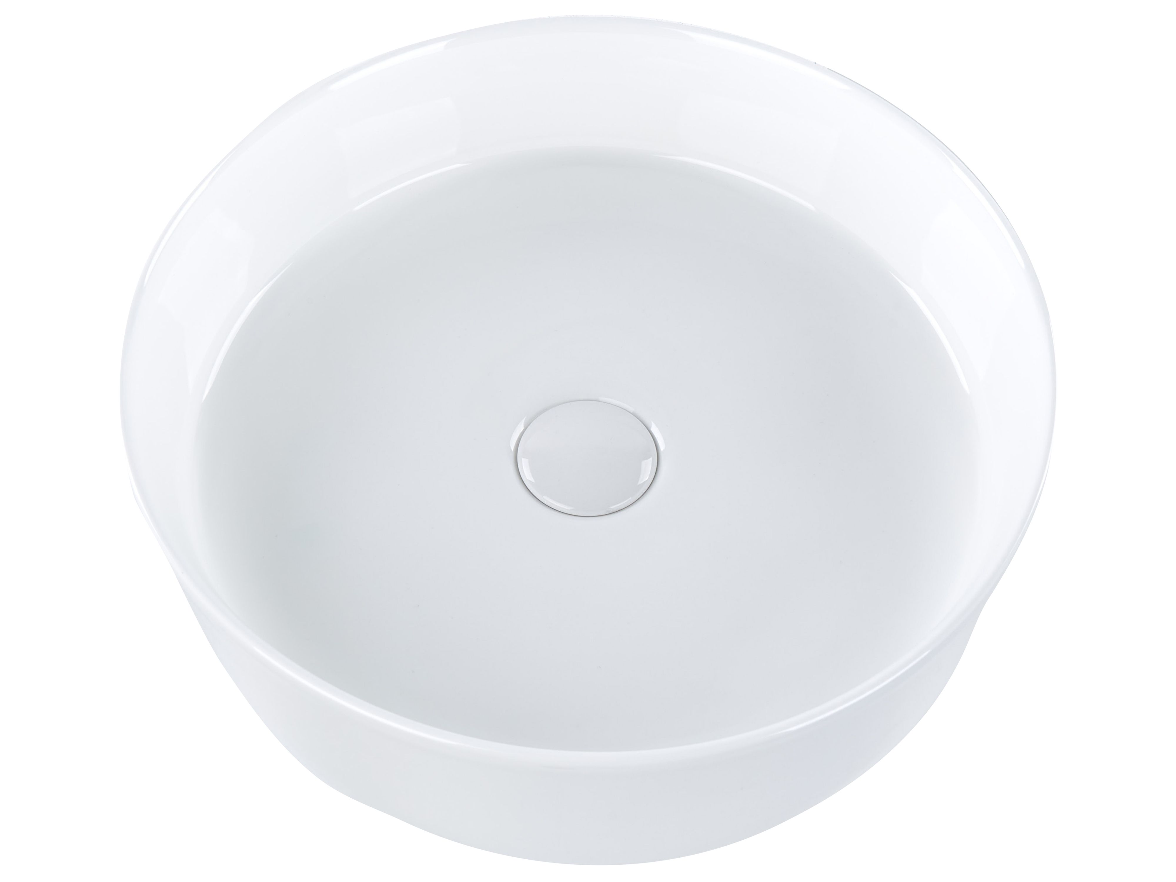 Lavabo en céramique rond 40 cm blanc TEBAR | Beliani.fr