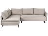 Divano letto angolare 3 posti KOGE con contenitore Tessuto Beige Lato destro
