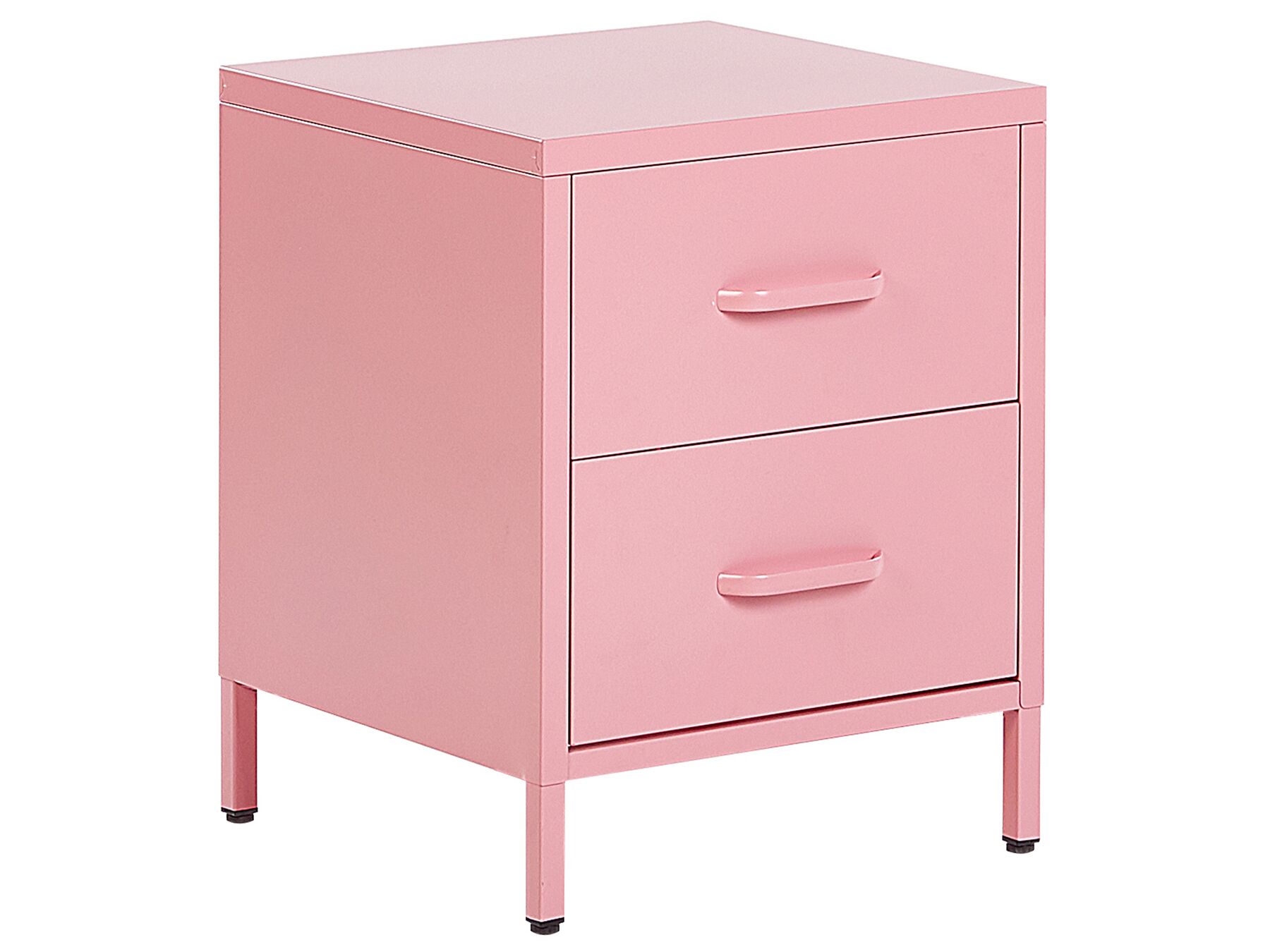 2 Drawer Steel Bedside Table Pink MALAVI_782701