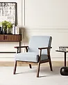 Armchair ASNES Fabric Light Grey