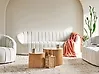 Sofa 3 Seater MALUNG Velvet Off-White