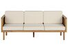 Salon de jardin 5 places avec table basse en bois d'acacia beige clair BARATTI_830608