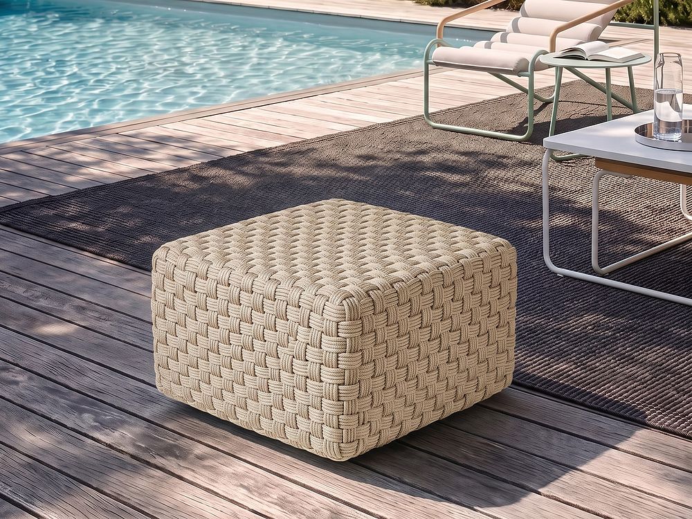 Pouf NALLI Materiale sintetico Tortora
