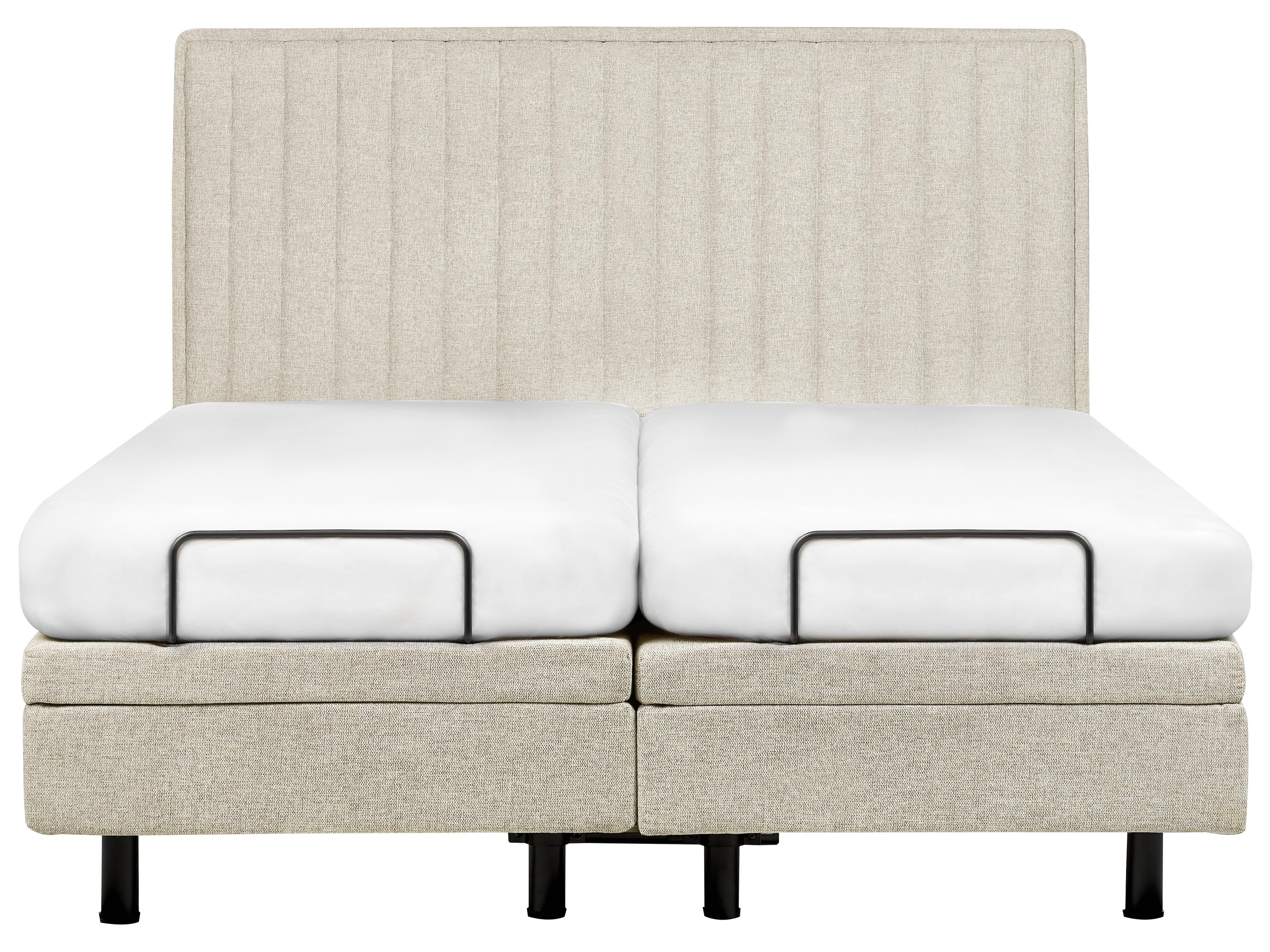 Verstelbaar bed Stof DUKE II 160 x 200 cm Beige_989025