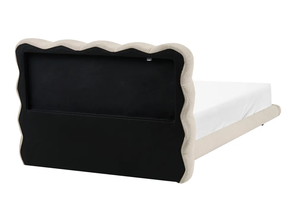 Bed Boucle SOULISSE 120 x 200 cm (EU Small Double) Beige_1129775