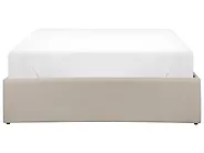 Ottoman Bed without Headboard DINAN Fabric Taupe 120 x 200 cm (EU Small Double)_1187471