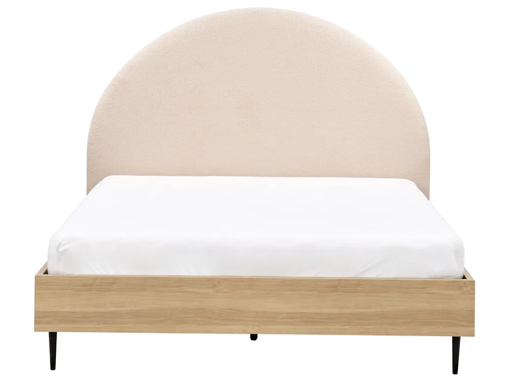 Bett mit Lattenrost Bouclé MILLAY 140 x 200 cm Beige_971525