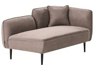 Right-Hand Chaise Longue CHEVANNES Fabric Light Brown_1009687
