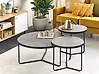 Set of 3 Coffee Tables MELODY Grey Concrete Effect