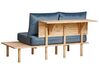 2 Seater Fabric Sofa with Table Blue SALO_932600