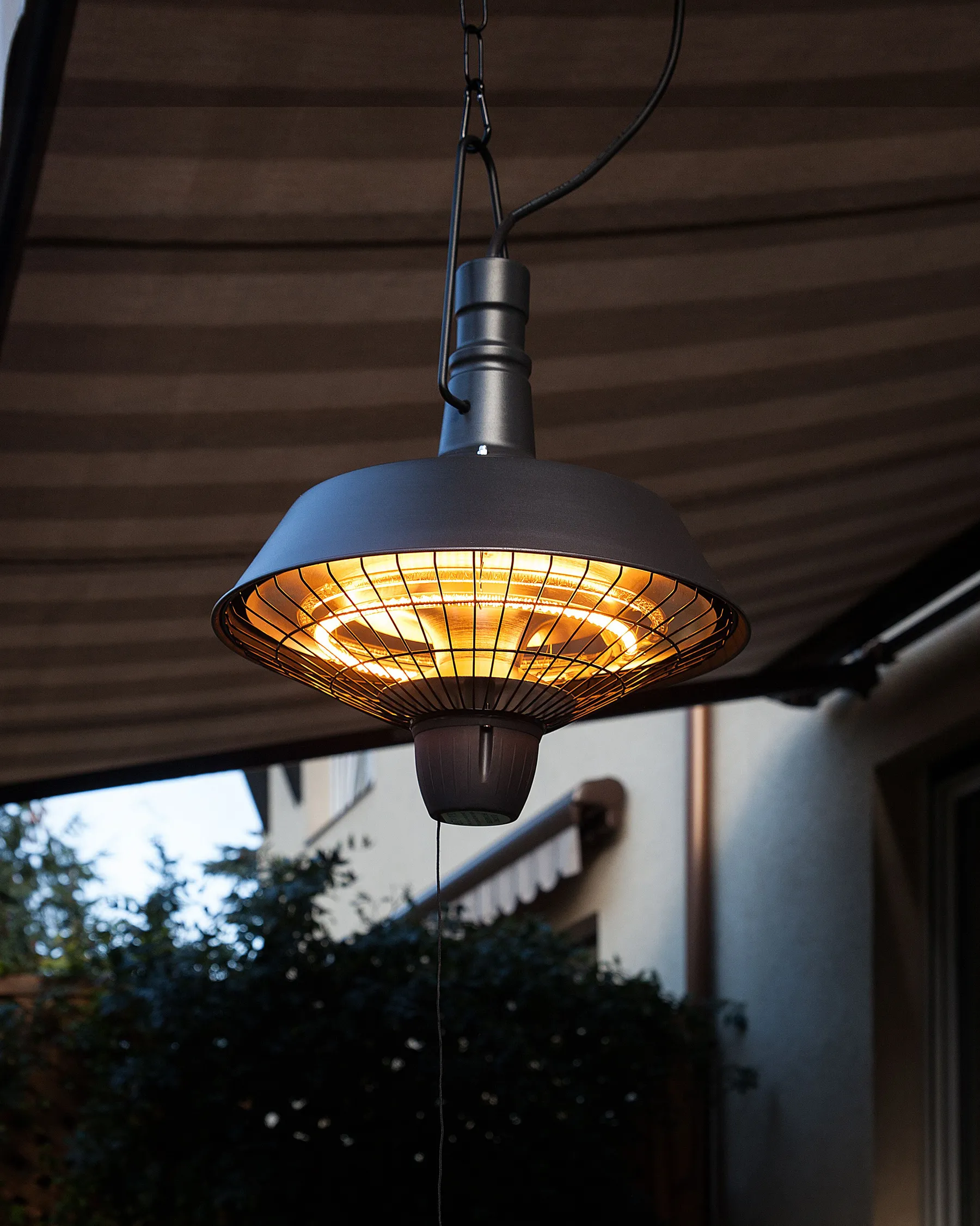 Riscaldatore a infrarossi da patio sospeso AMIATA 2100 W Nero_684014
