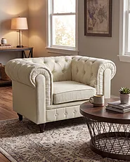 Armchair CHESTERFIELD Fabric Beige_1149751
