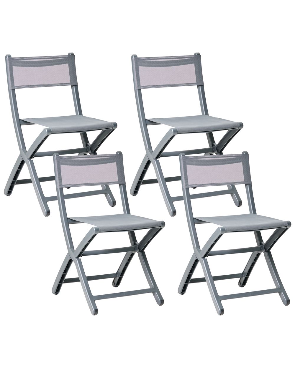 Gartenstuhl 4er Set TALCA Dunkelgrau