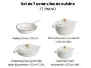 Lot de 7 pièces en fonte FERRANO Blanc cassé_1073582