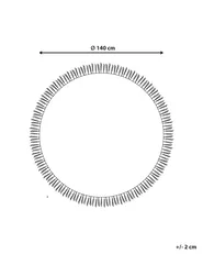 Tappeto HARRAN Beige chiaro ø 140 cm Cotone_840595