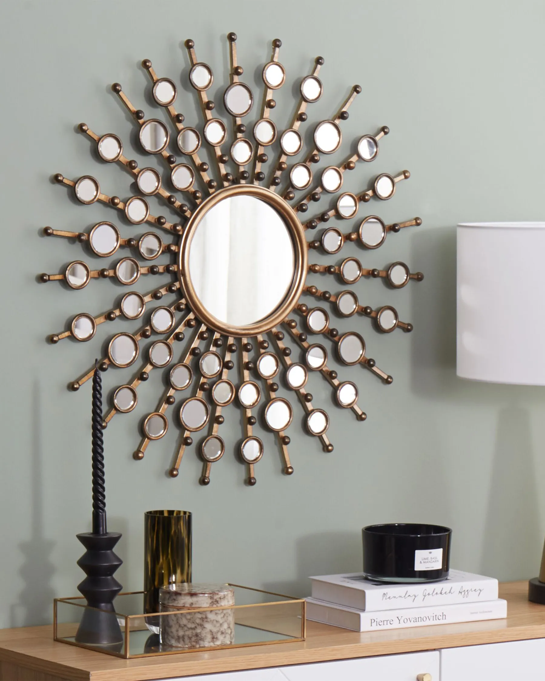 Lustro ścienne BLOIS 70 cm 70 cm Metal Złoty_904028