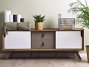 TV Stand ACTON Brown/ White_1187311