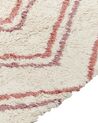 Tapete em algodão creme e rosa 80 x 150 cm KASTAMONU_840523