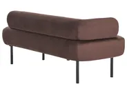 Left-Hand Chaise Longue MIRMANDE Velvet Dark Brown_1072695
