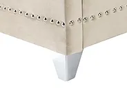 Letto Velluto AYETTE 160 x 200 cm Beige_832231