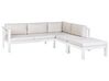 5 Seater Aluminium Garden Corner Sofa Set White and Off-White MESSINA_929607