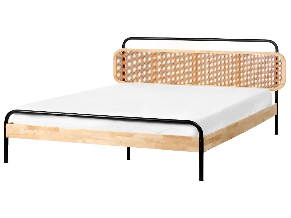 Letto Rattan BOUSSICOURT 180 x 200 cm Marrone chiaro_1188148