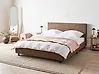 Bed Boucle ALBI 160 x 200 cm (EU King Size) Brown