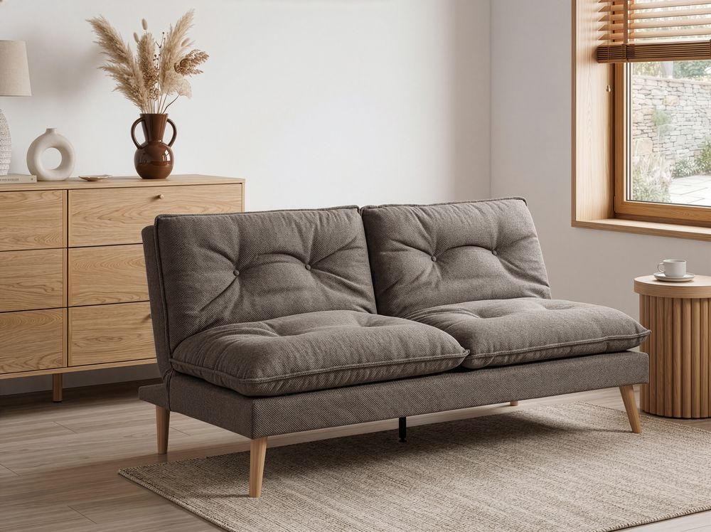Sofa rozkładana dla 3 osób YILA Brązowy