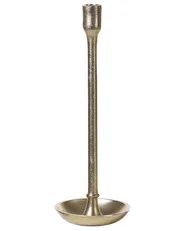 Zestaw 3 świeczników LIWUNG 27/33/38 cm Metal Złoty_849146