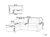 Hörnsoffa 3-sits H med sovfunktion konstläder svart OGNA _746042