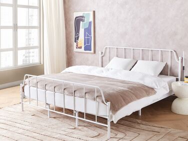 Metal EU Super King Size Bed White MAURESSAC