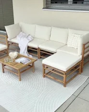 Garden Armchair CERRETO Bamboo Off-White_950908