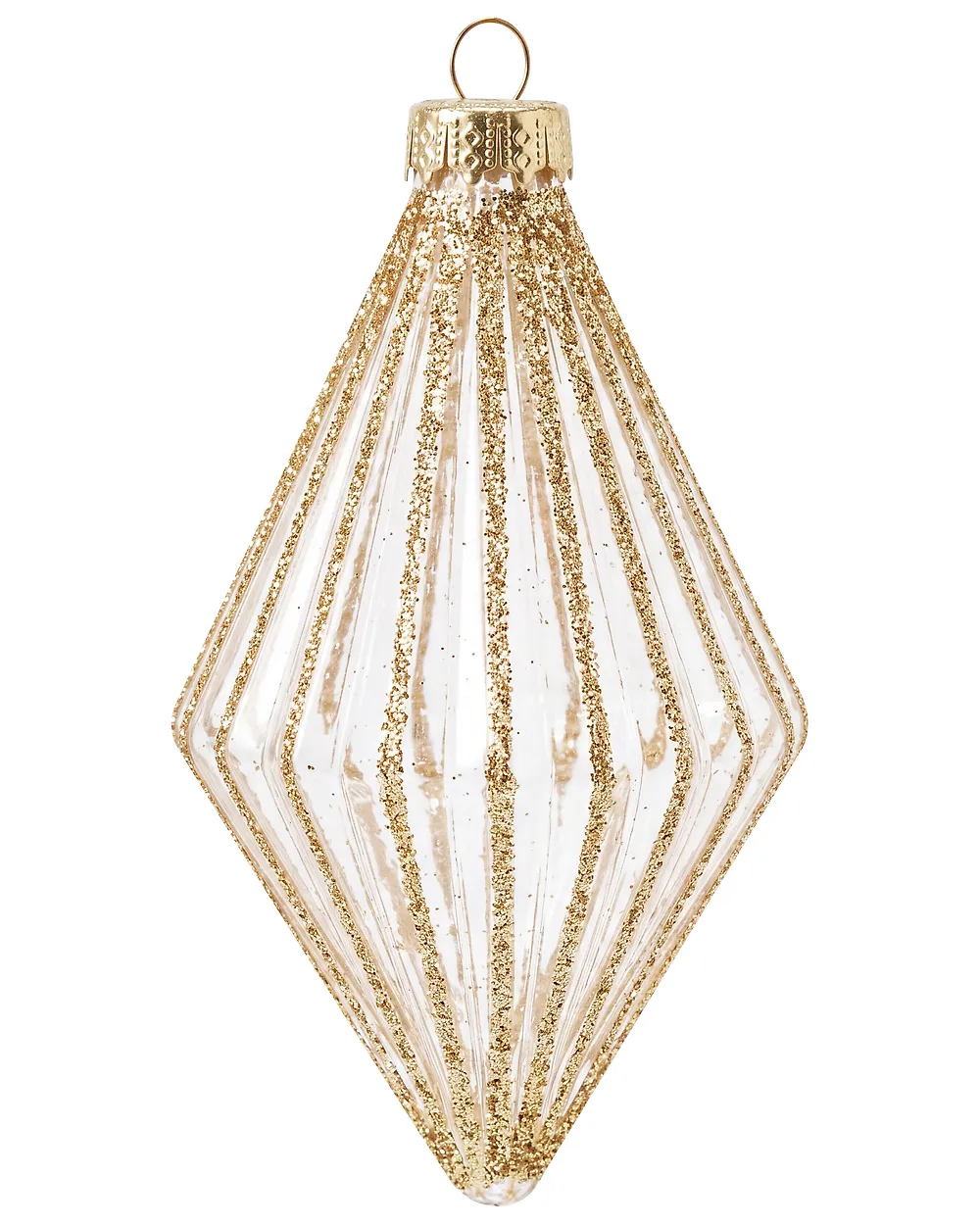 Set of 42 Baubles ICEGLOW Glass Gold_1192283