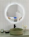 LED Wall Mirror with Bluetooth Speaker ⌀ 60 cm Silver TANAY_932336