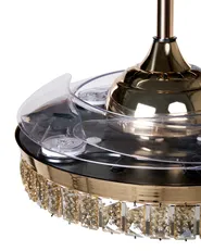 Ventilatore a soffitto con luce ASHLEY con telecomando LED Oro_1032575