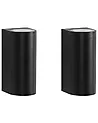 Set of 2 Outdoor LED Wall Lights LAZARO Black