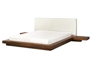 Cama Bouclé ZEN 160 x 200 cm Fresno marrón_931284
