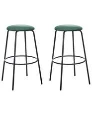 Set di 2 sedie alte MORTON Velluto Verde smeraldo_914005