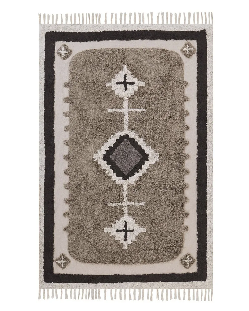 Rug GEYVE Beige 140 x 200 cm Cotton