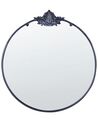 Round Metal Wall Mirror ⌀ 67 cm Black SOMMANT_900157